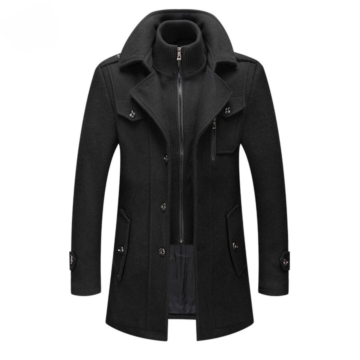 WoolGuard | Wool Blend, Double Collar & British Heritage Style Winter Coat