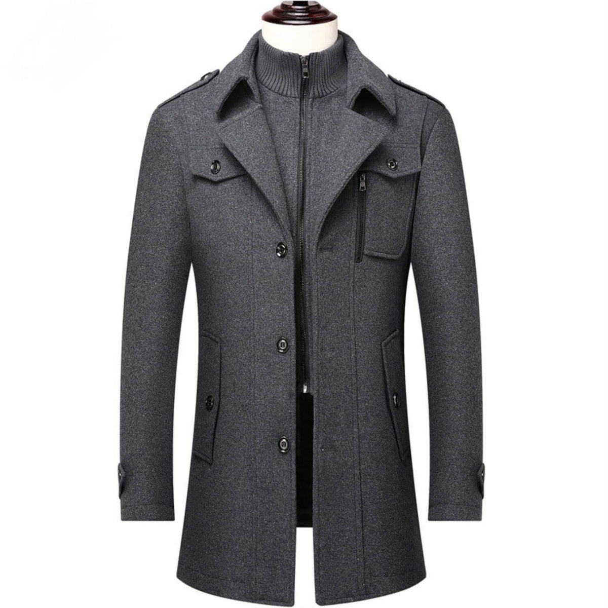 WoolGuard | Wool Blend, Double Collar & British Heritage Style Winter Coat