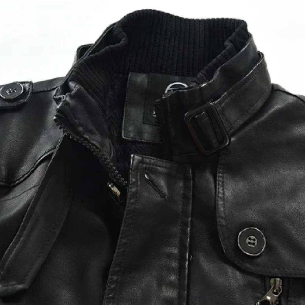 Rocco | Elegant Long Leather Biker Jacket