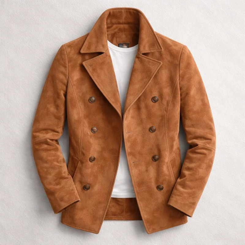 Porter | Suede Double-Breasted Coat