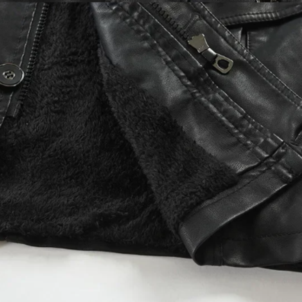 Rocco | Elegant Long Leather Biker Jacket