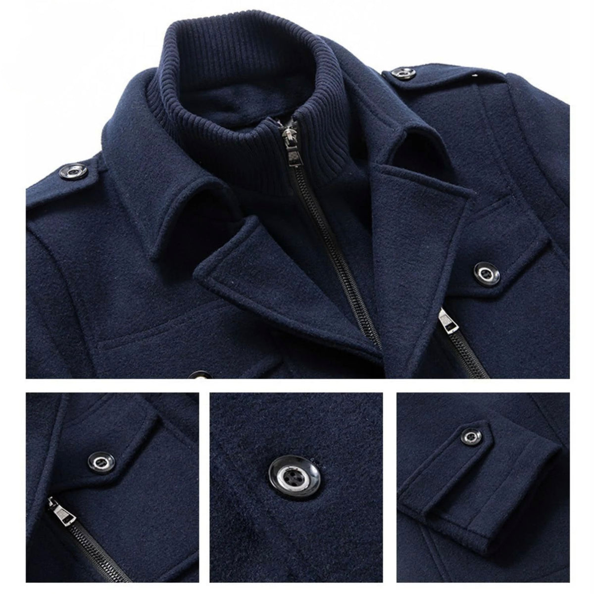 WoolGuard | Wool Blend, Double Collar & British Heritage Style Winter Coat