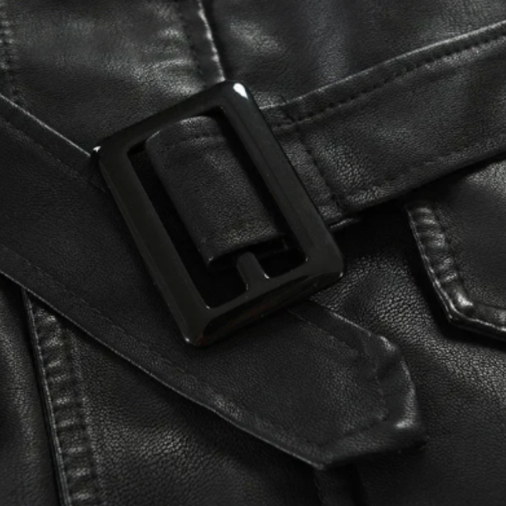 Rocco | Elegant Long Leather Biker Jacket