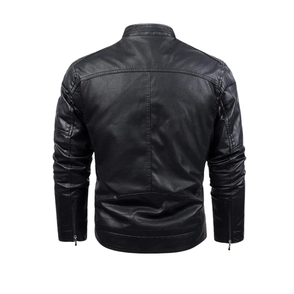 Duke | Retro Fleece Lined Leather Jacket