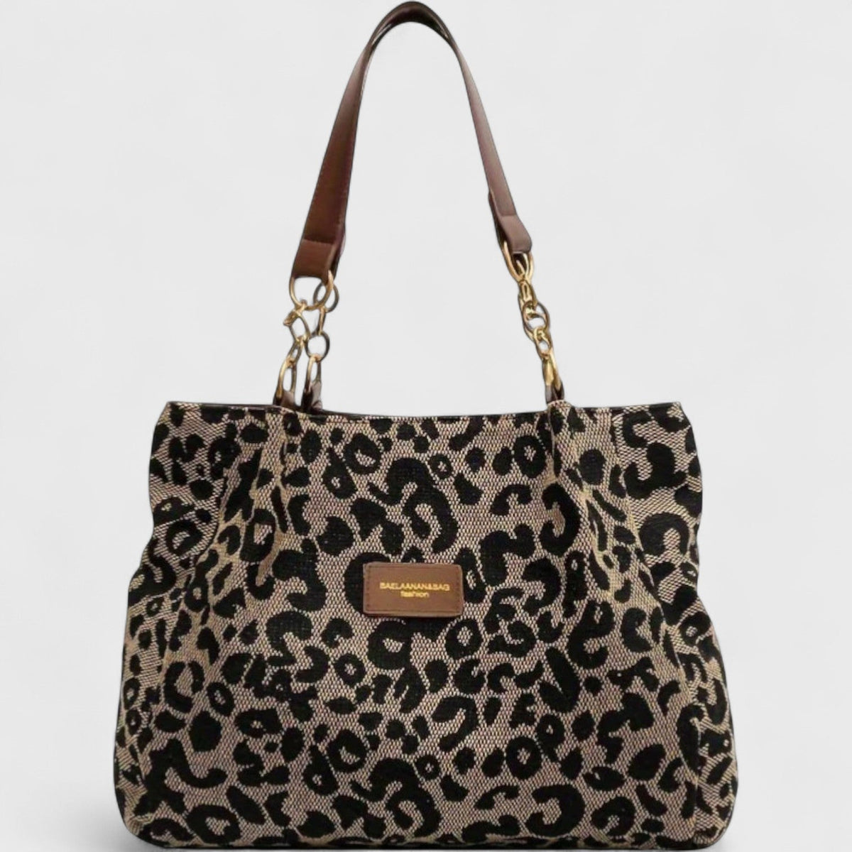Klara | Leopard Print Canvas Tote