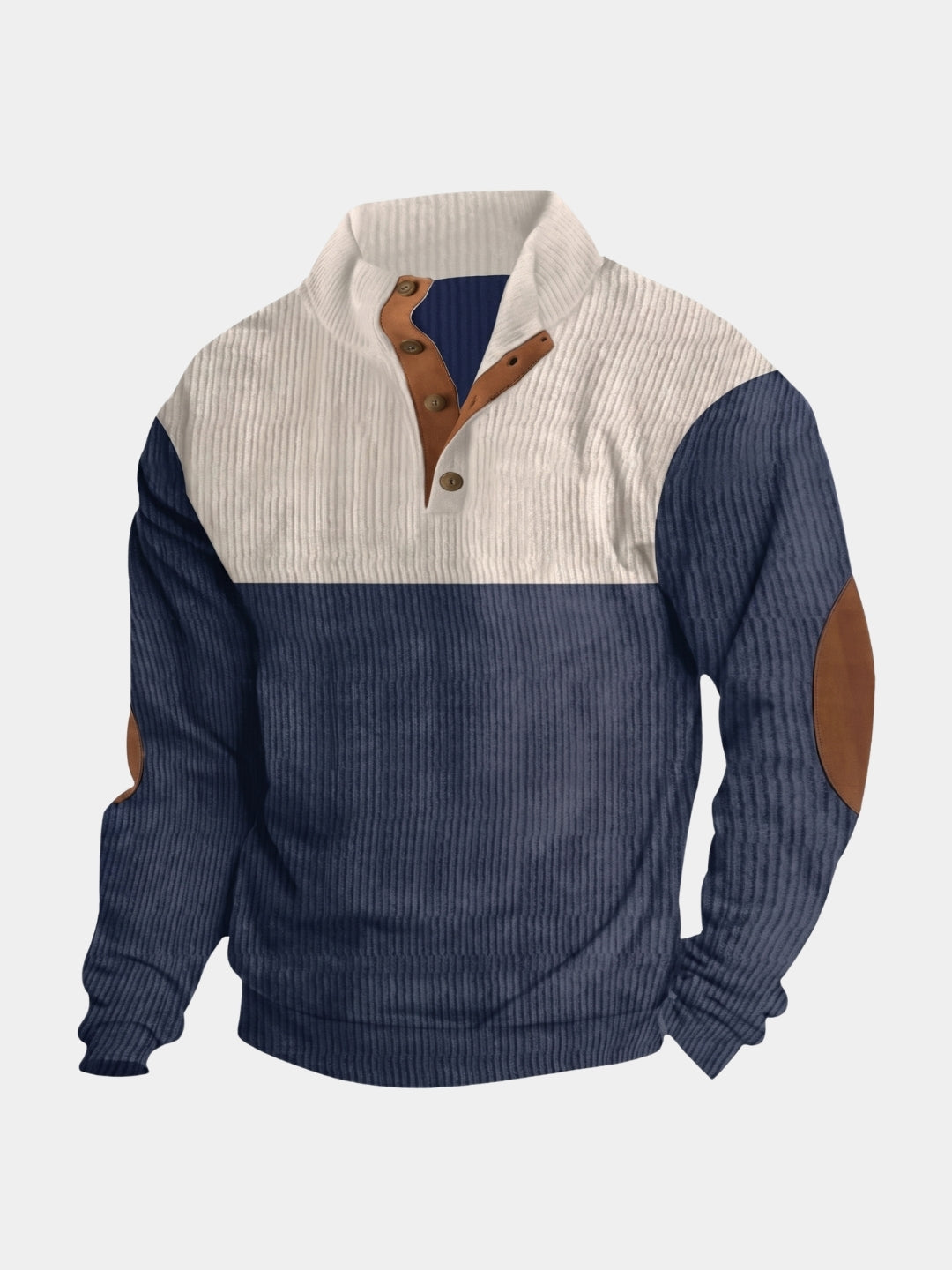 Alden | High Collar Corduroy Retro Pullover