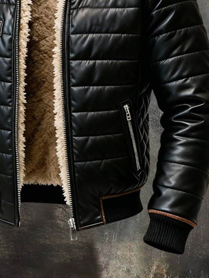 Aldrin | Quilted Sherpa-Lined Jacket