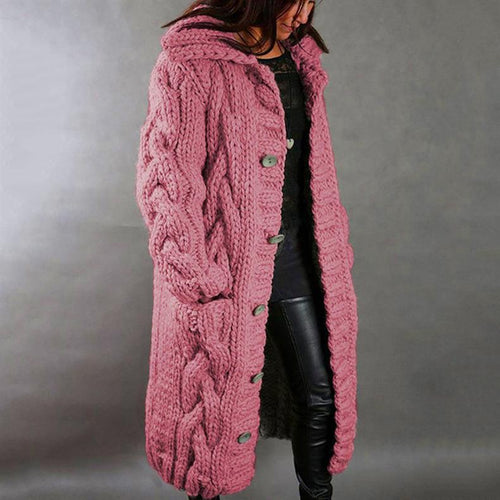 Carine | Elegant Longline Knit Coat