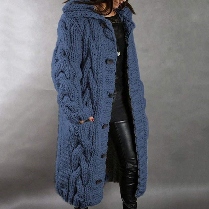 Carine | Elegant Longline Knit Coat