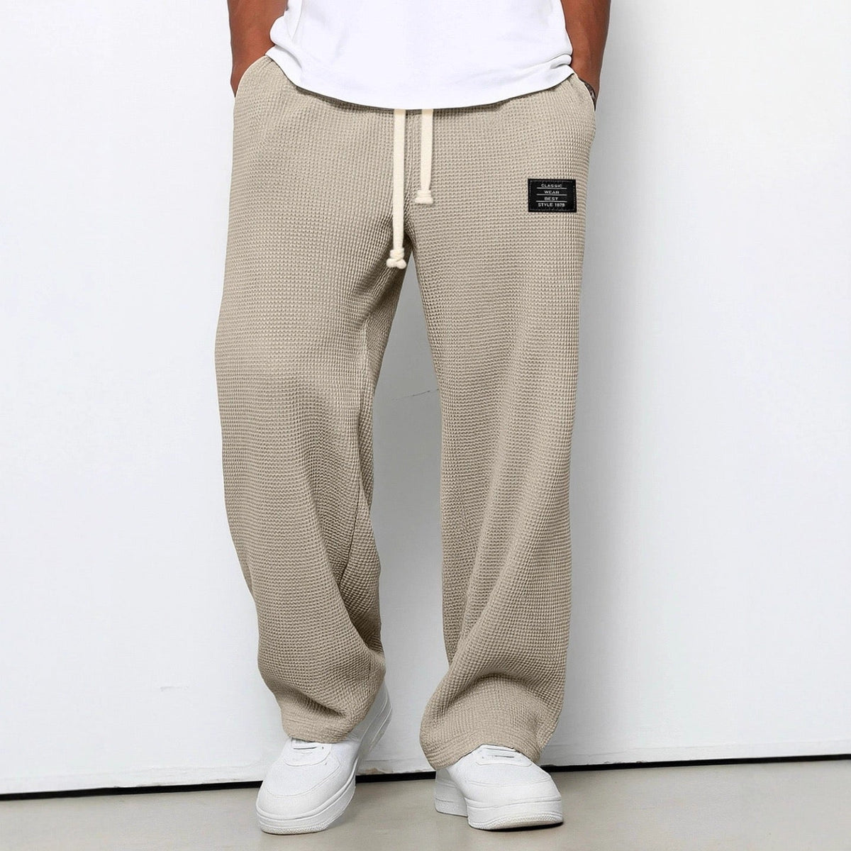 Lorenzo | Wide Pants with Honeycomb Pattern
