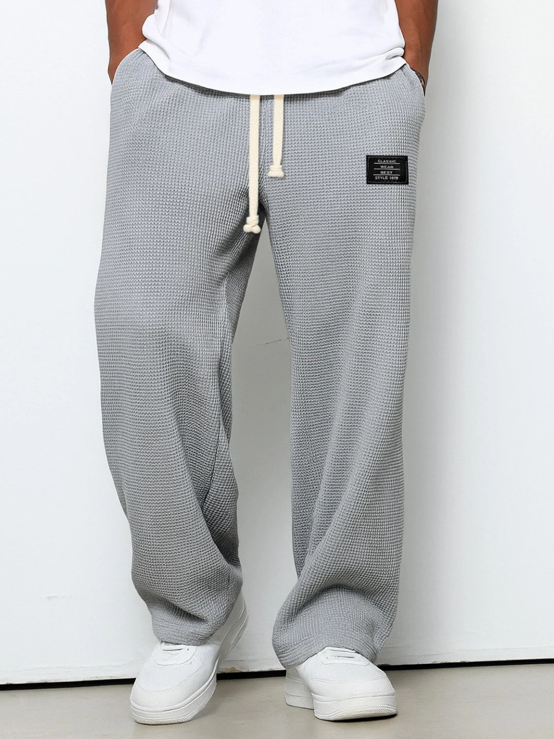 Lorenzo | Wide Pants with Honeycomb Pattern