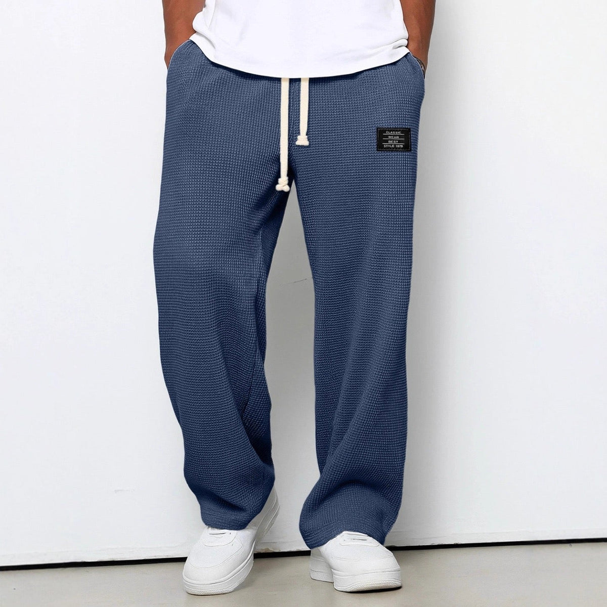 Lorenzo | Wide Pants with Honeycomb Pattern