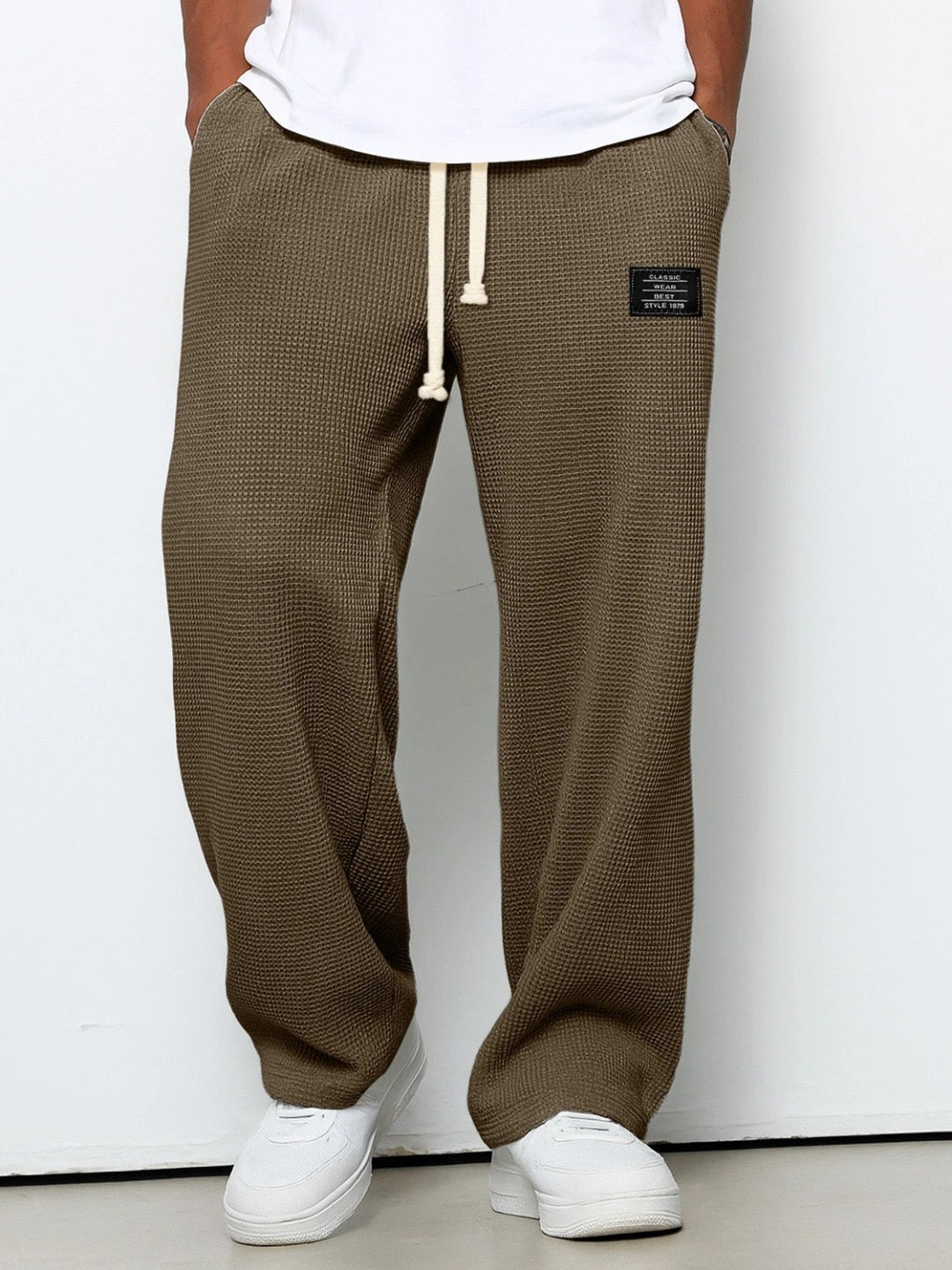 Lorenzo | Wide Pants with Honeycomb Pattern