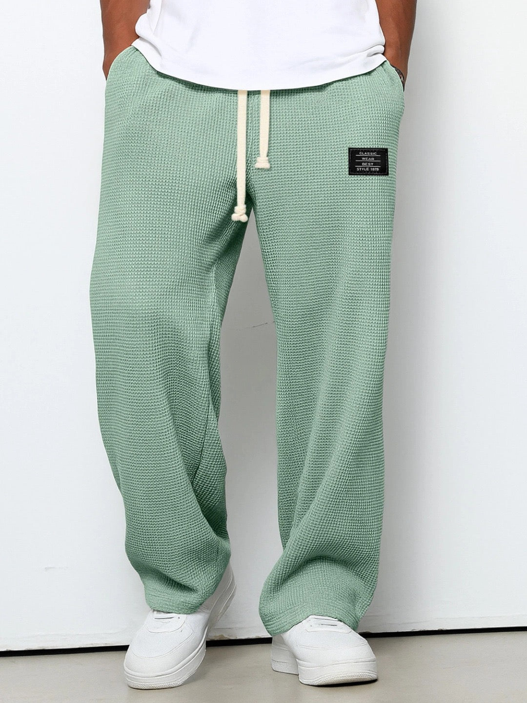 Lorenzo | Wide Pants with Honeycomb Pattern