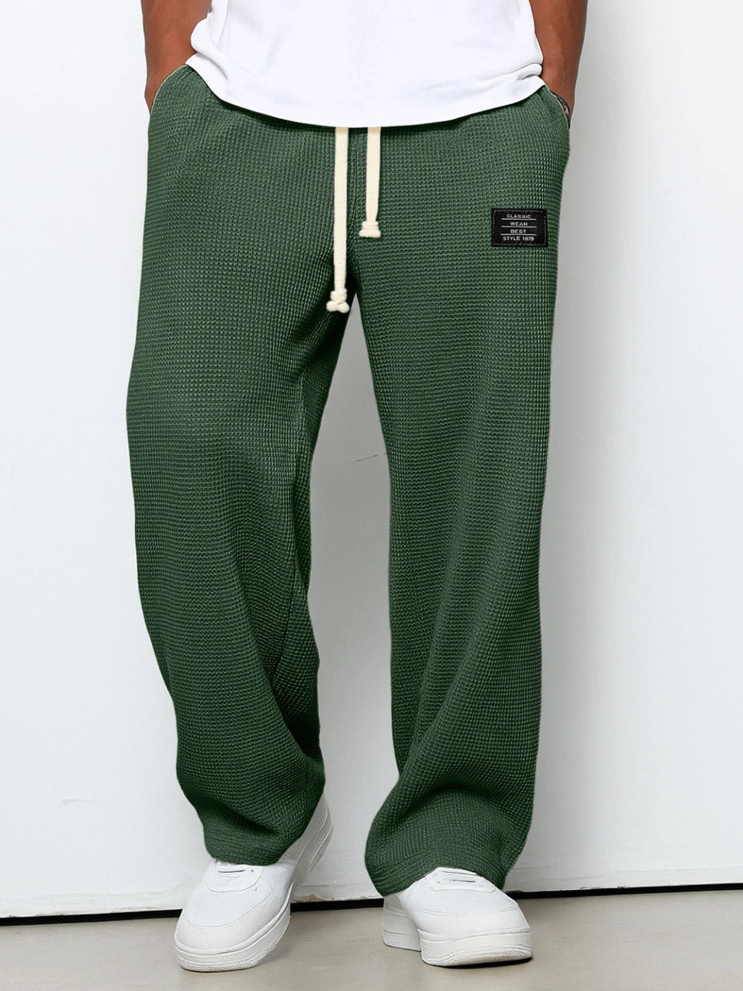 Lorenzo | Wide Pants with Honeycomb Pattern
