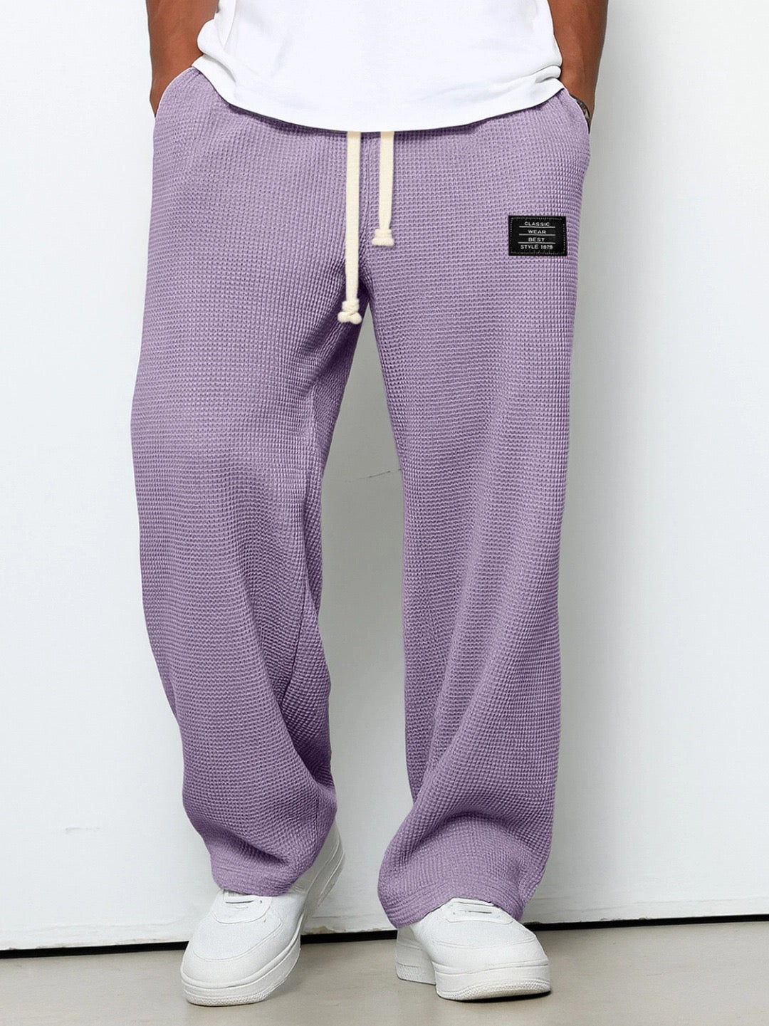 Lorenzo | Wide Pants with Honeycomb Pattern