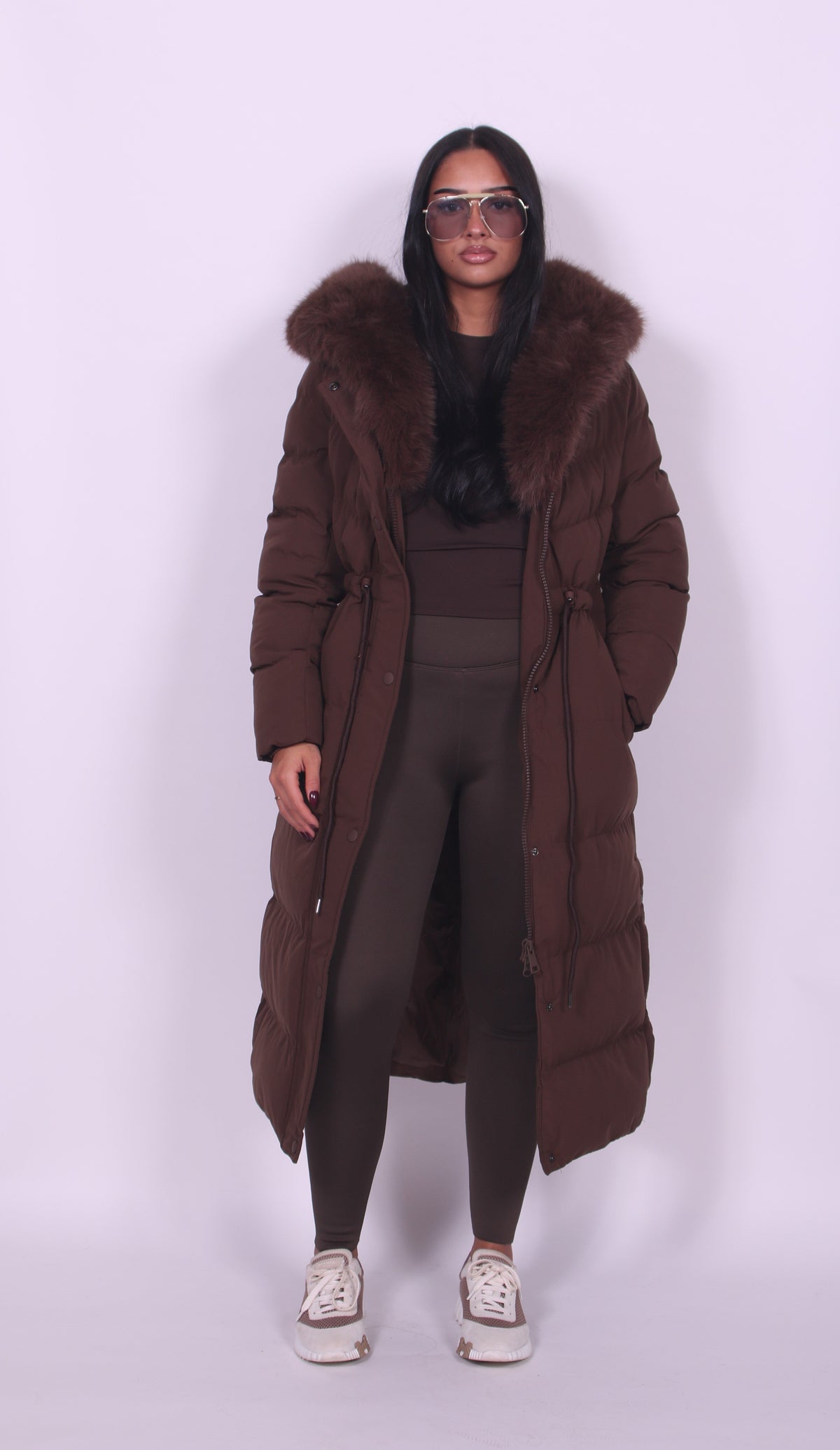 Samara | Fur Hooded Longline Coat