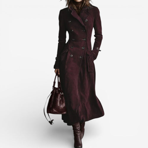 Amarah | Long Suede Trench Coat