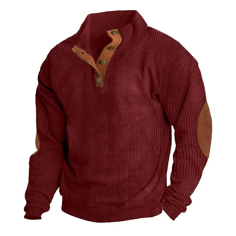 Hudson | Corduroy Button-Collar Pullover