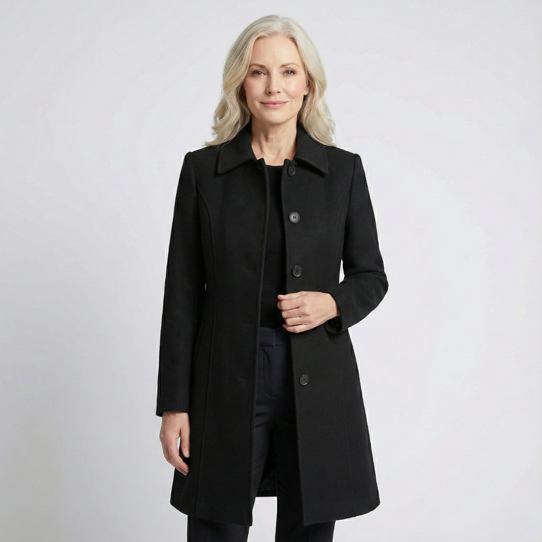 Rosalie | Fit and Flare Button-Front Coat