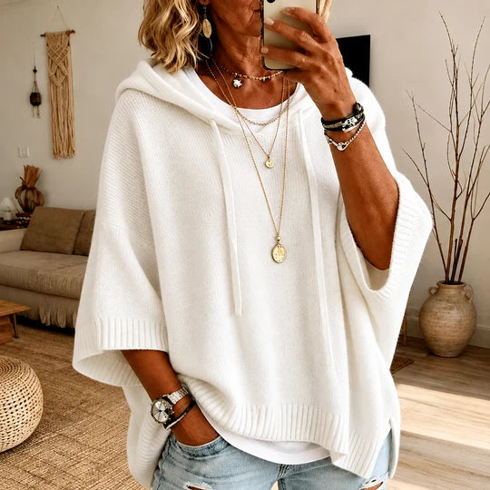Manon | Taupe Poncho Sweater