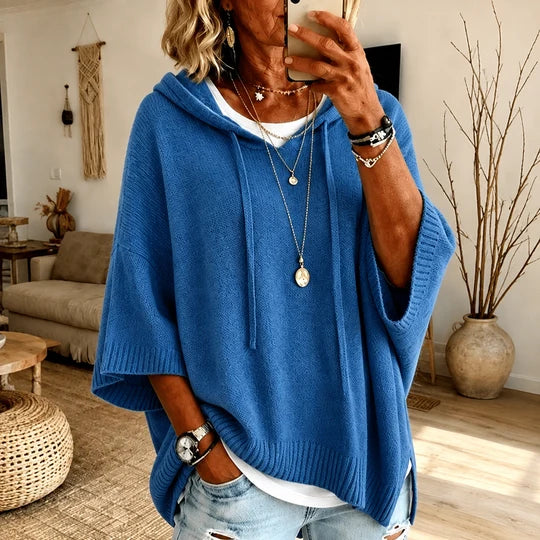 Manon | Taupe Poncho Sweater