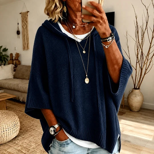 Manon | Taupe Poncho Sweater