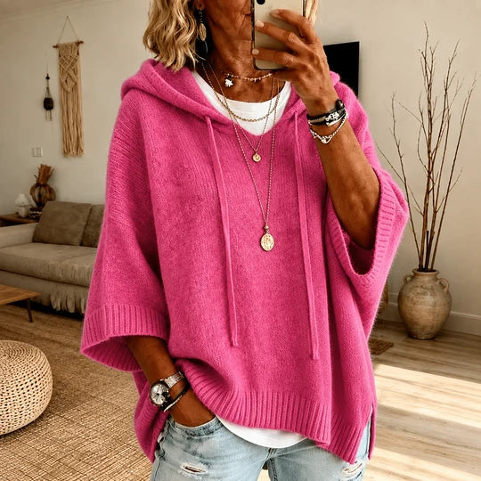 Manon | Taupe Poncho Sweater