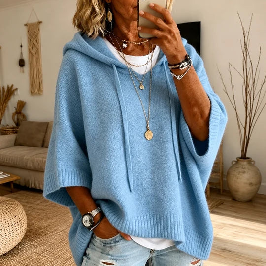 Manon | Taupe Poncho Sweater