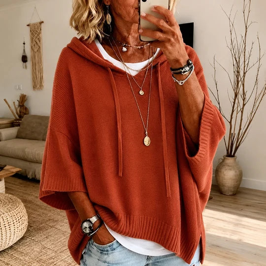 Manon | Taupe Poncho Sweater