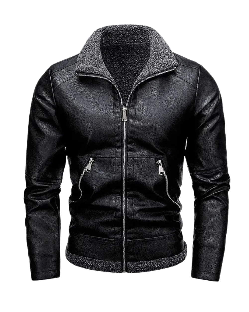 Bronson | Elegant Fleece Leather Jacket