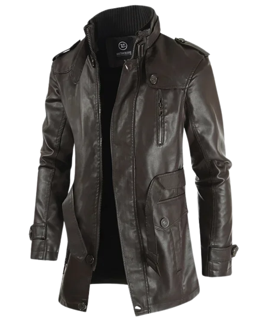 Rocco | Elegant Long Leather Biker Jacket