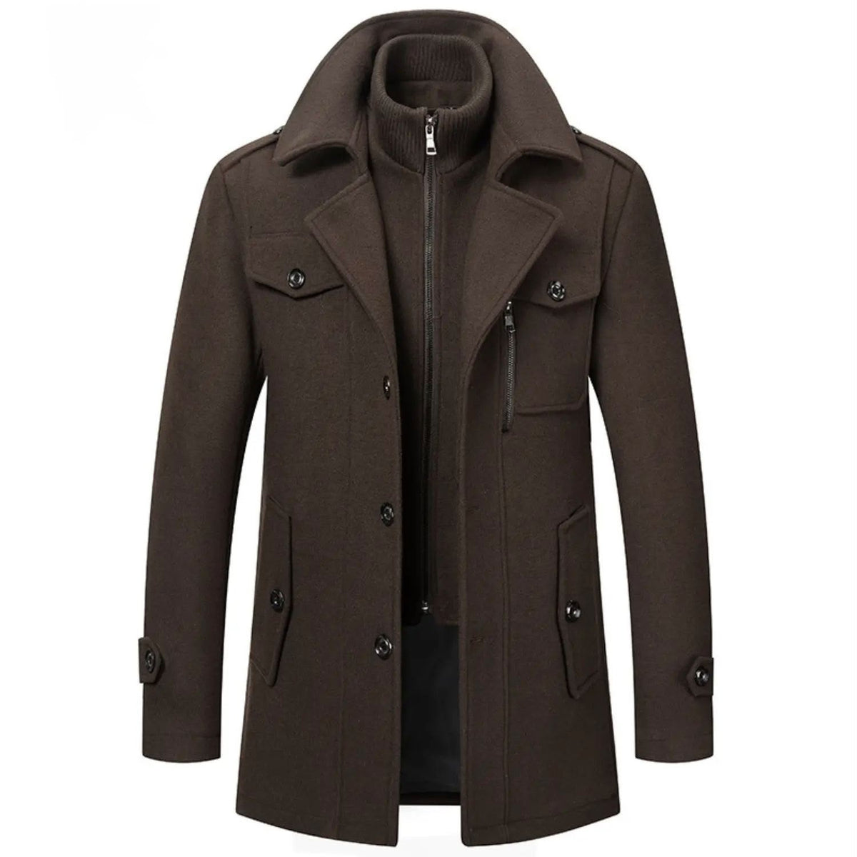 WoolGuard | Wool Blend, Double Collar & British Heritage Style Winter Coat