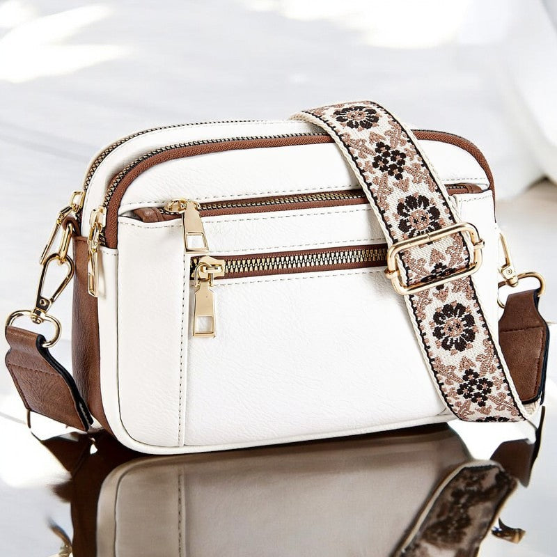 Emmie | Refined Leather Shoulder Bag with Compartments