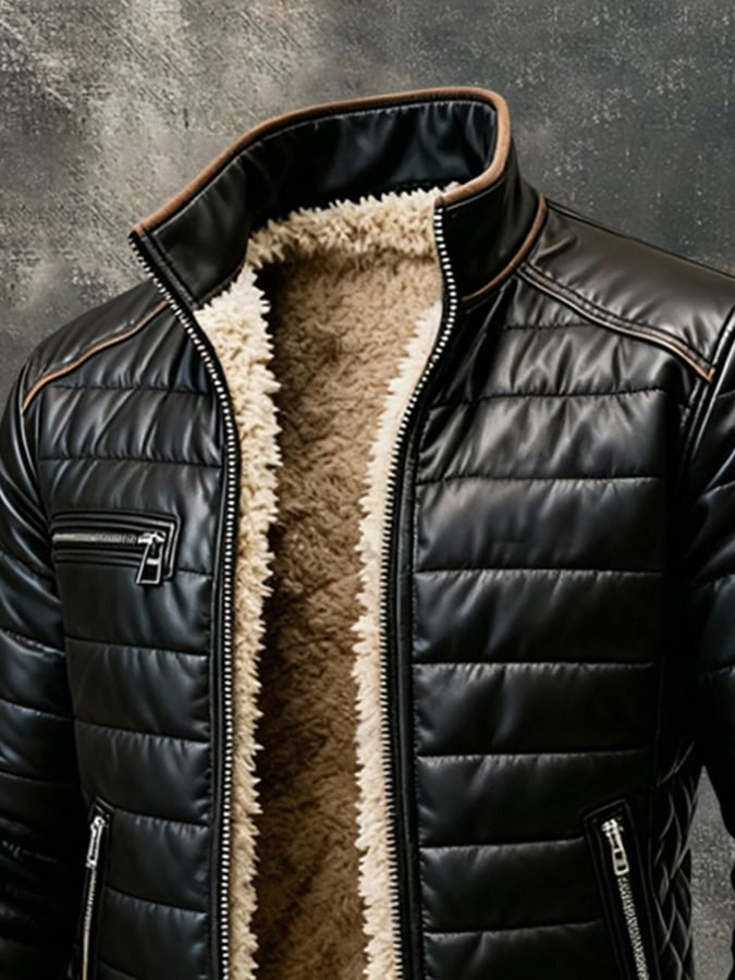 Aldrin | Quilted Sherpa-Lined Jacket