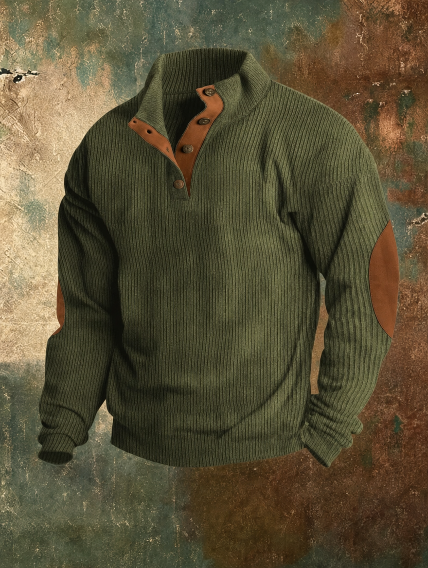 Hudson | Corduroy Button-Collar Pullover