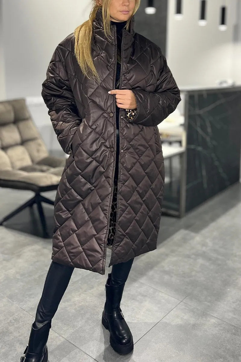 Kensington | Luxe Quilted Jacket With Leopard Lining