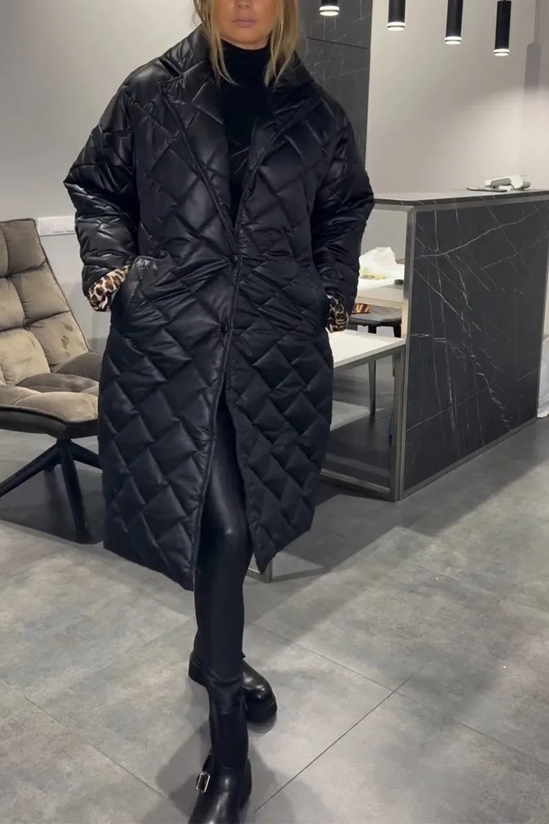 Kensington | Luxe Quilted Jacket With Leopard Lining