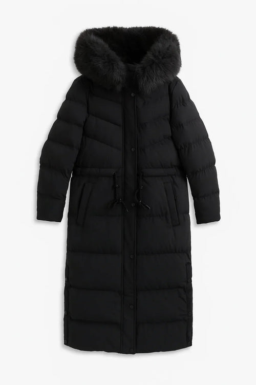 Alissa | Fur Hooded Longline Winter Coat
