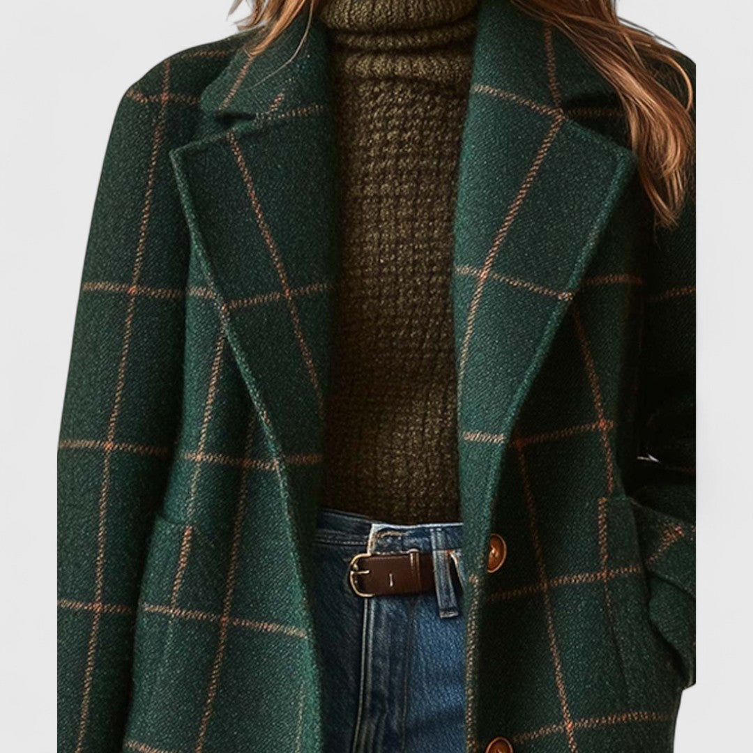 Mailey | Refined Plaid Coat for Everyday Elegance