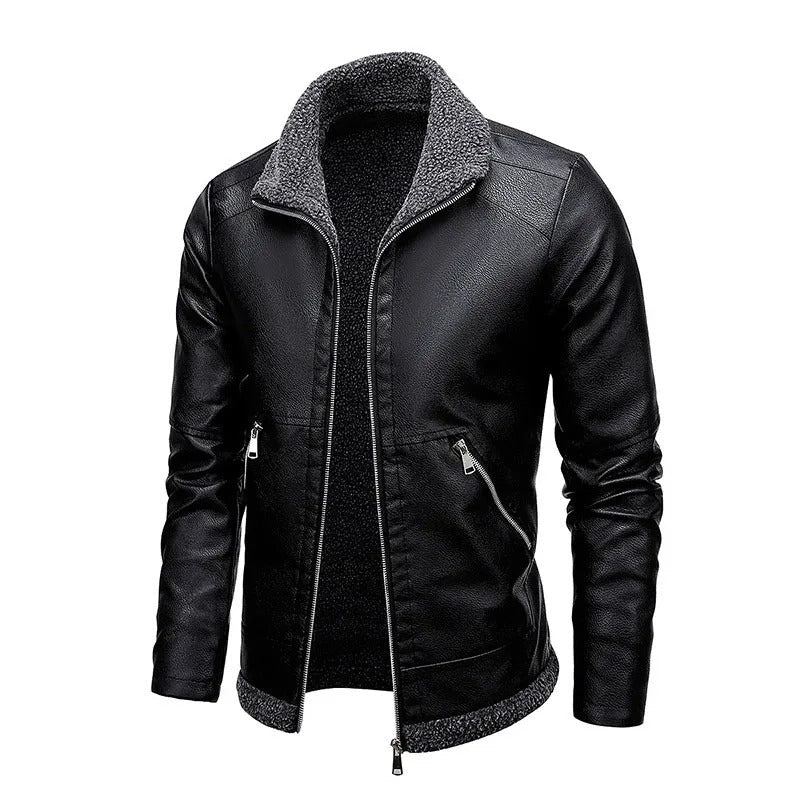 Bronson | Elegant Fleece Leather Jacket