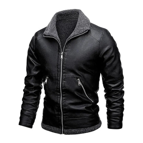 Bronson | Elegant Fleece Leather Jacket