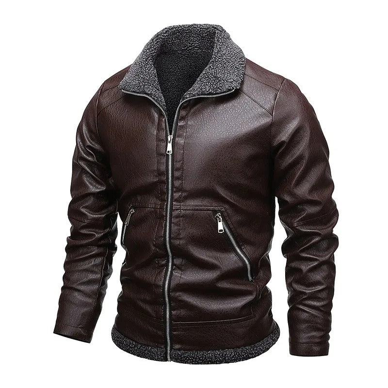 Bronson | Elegant Fleece Leather Jacket