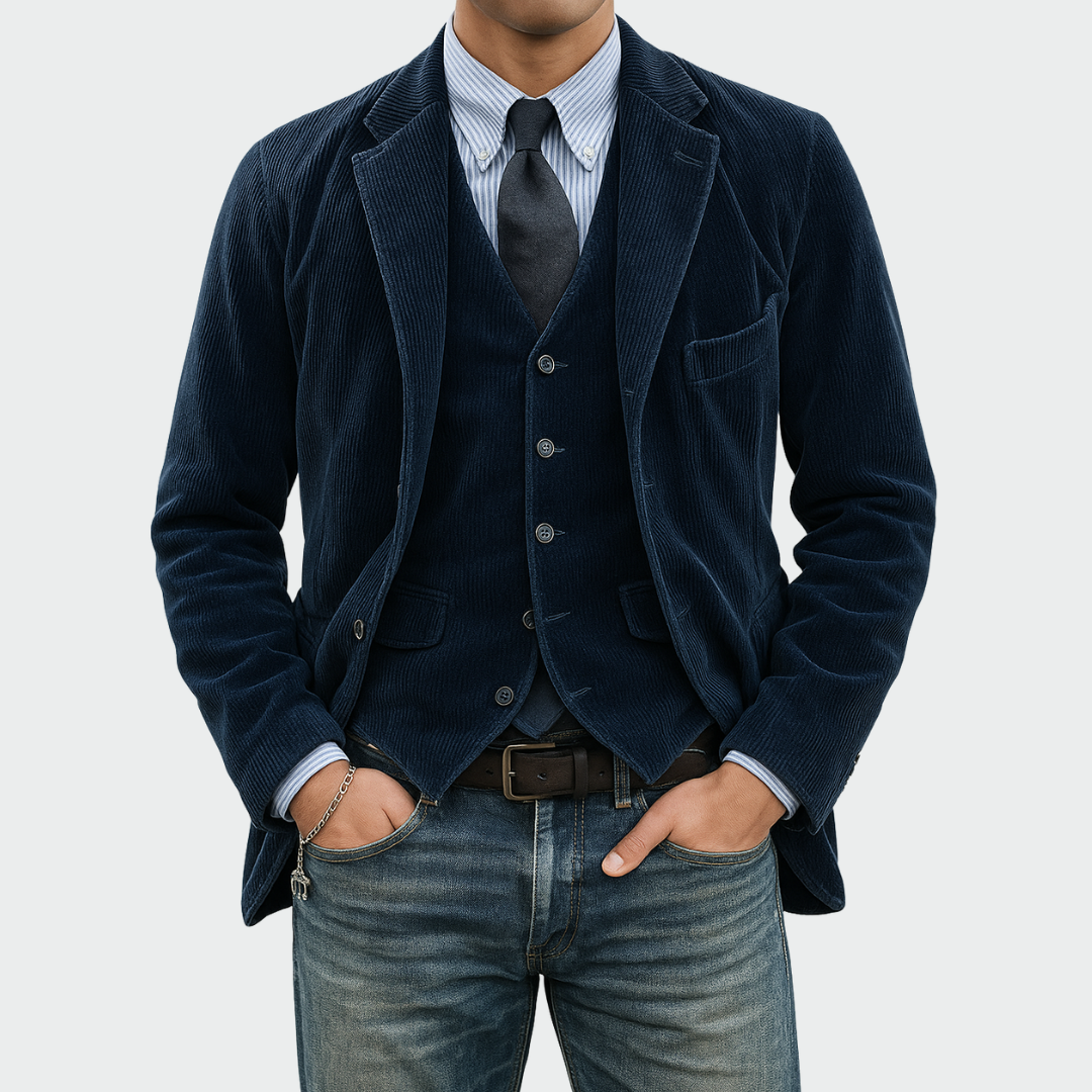 Tommy | 2-Piece Set: Blazer and Velvet Waistcoat