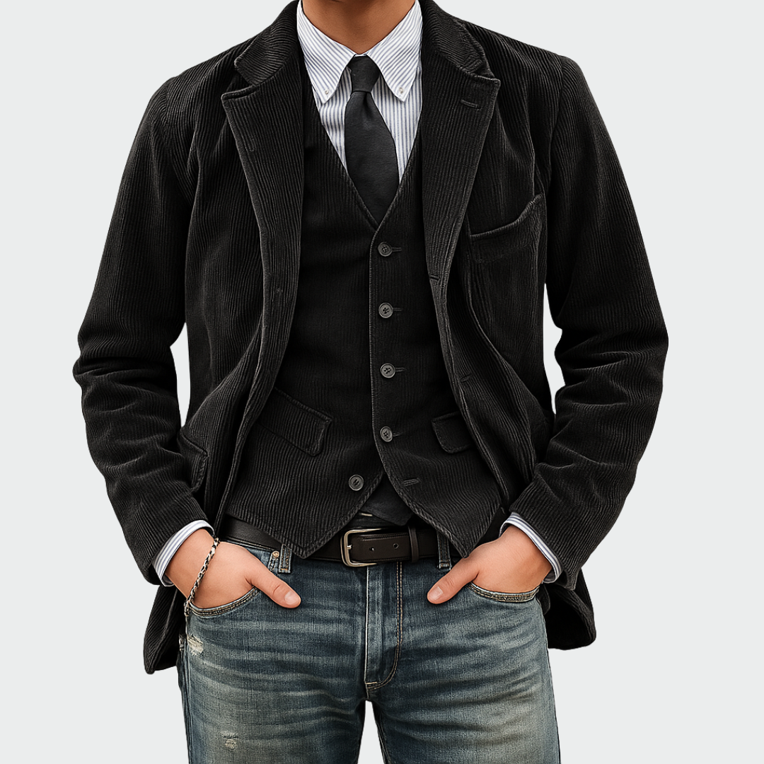 Tommy | 2-Piece Set: Blazer and Velvet Waistcoat