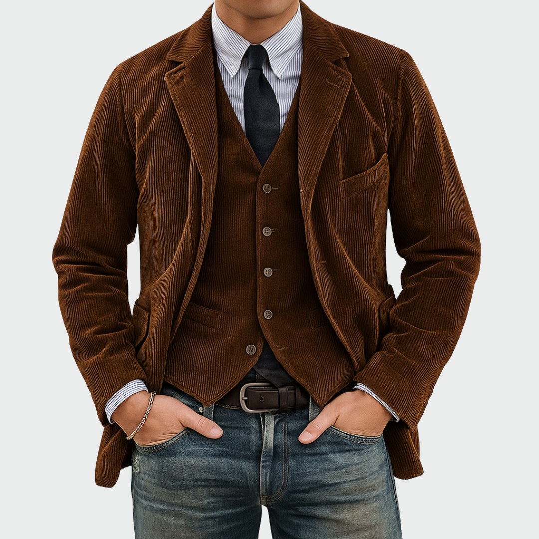 Tommy | 2-Piece Set: Blazer and Velvet Waistcoat