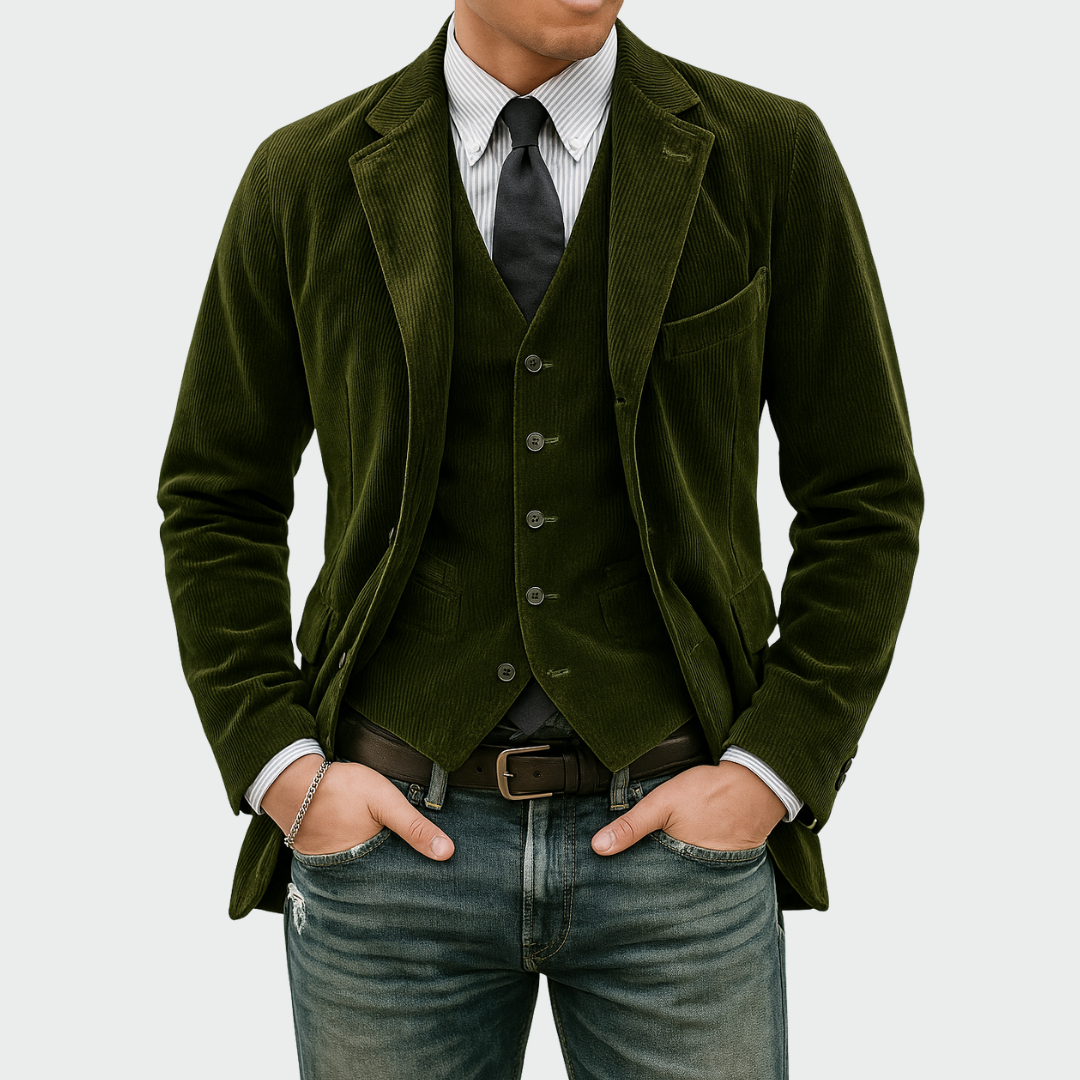 Tommy | 2-Piece Set: Blazer and Velvet Waistcoat