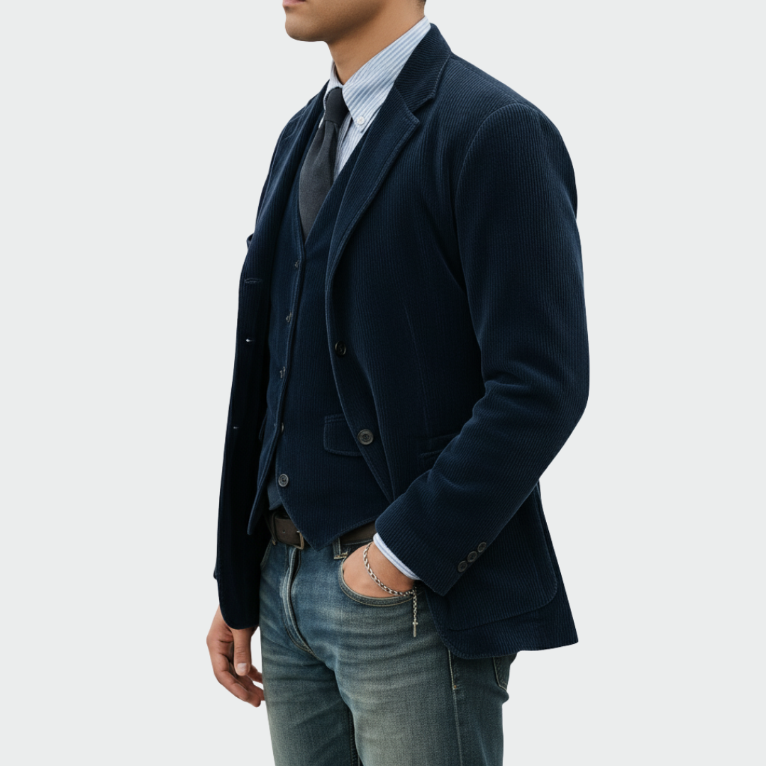 Tommy | 2-Piece Set: Blazer and Velvet Waistcoat